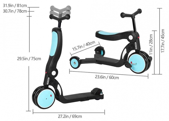 Xe truot Scooter 5 trong 1 Joovy – N5 nhieu mau