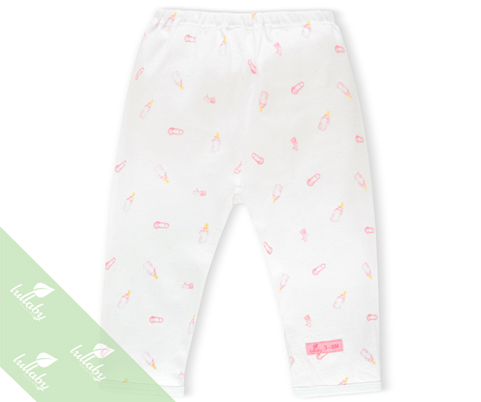 Quần dài đáp đũng Lullaby NH03-19 in hình bình sữa (hồng) 