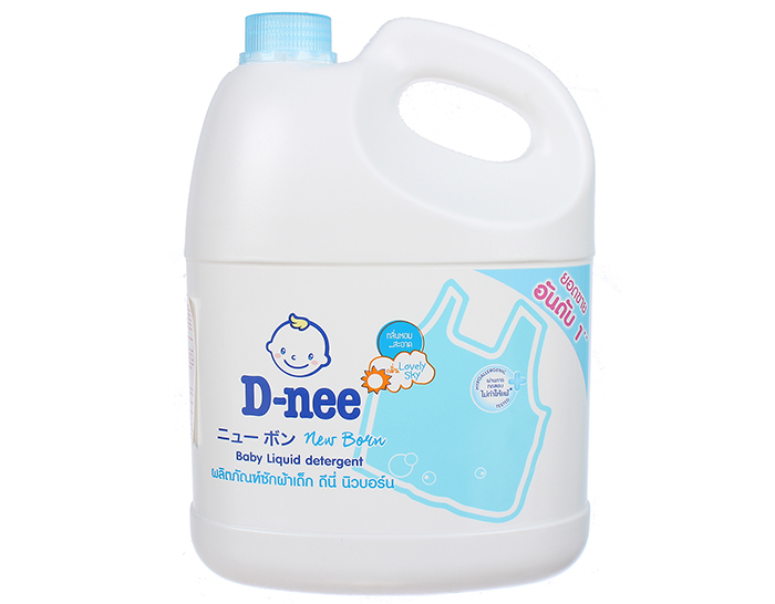 Dung dịch giặt xả quần áo em bé Dnee 3000ml (màu xanh)