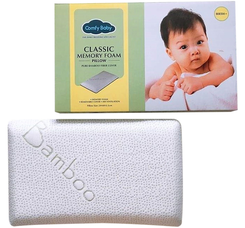 Gối trẻ em sợi tre chống ngạt kháng khuẩn Comfybaby CFN01