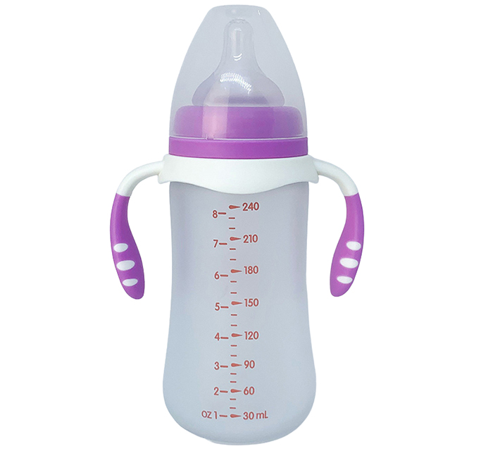 Bình sữa thủy tinh bọc silicon Gluck 240ml