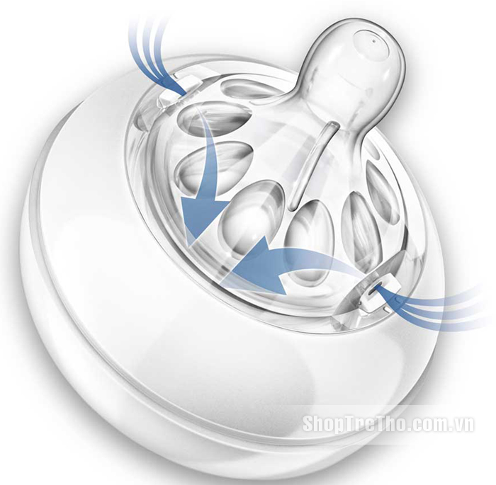 Núm ty Avent số 3 cổ rộng Silicone BPA free