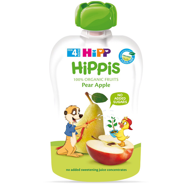 Trái cây nghiền vị lê, táo HiPPiS Organic 100g 8572