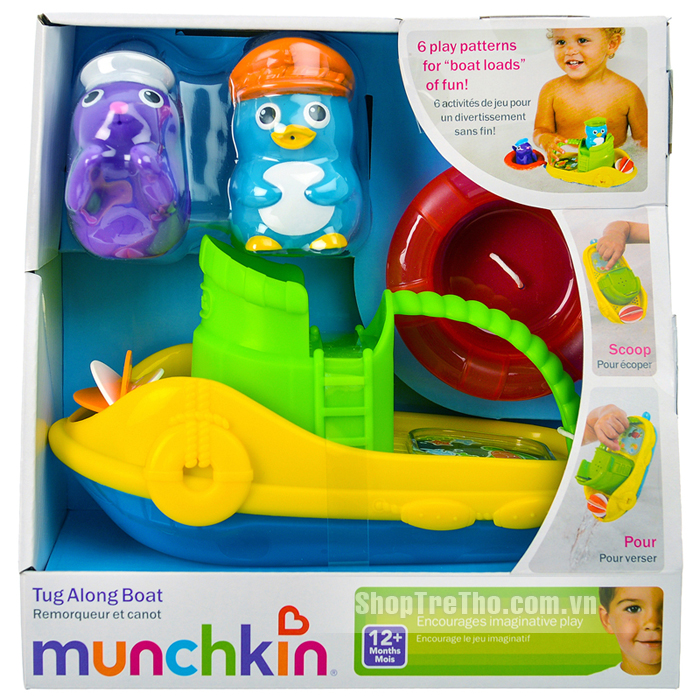Đồ chơi tàu kéo Munchkin 15601 Tug along boat