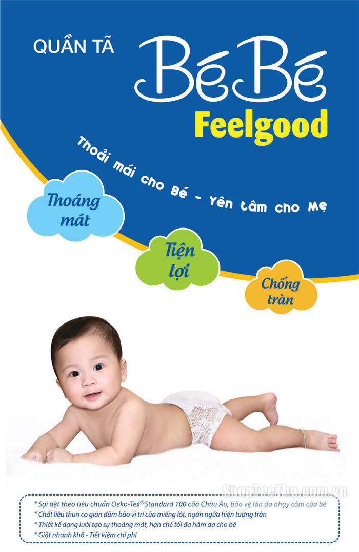 Quần dệt mặc tã giấy BEBE FEELGOOD