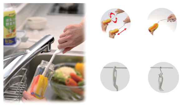 Chổi cọ bình sữa có mút Richell RC98993