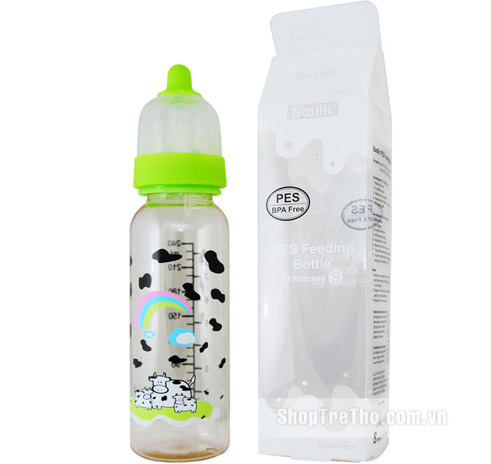 Bình sữa thủy tinh Basilic D150 (240ml)