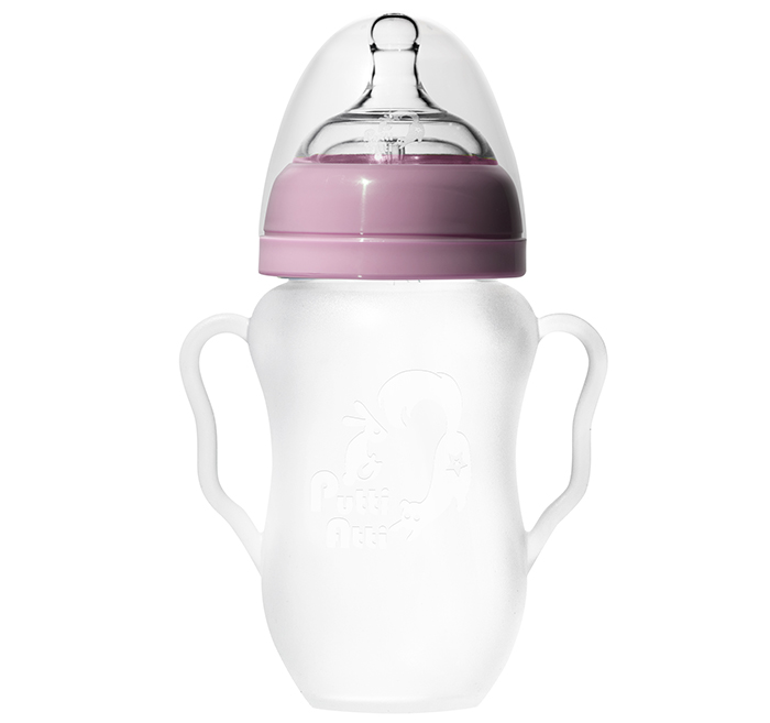 Bình sữa silicone Putti Atti có tay cầm 260ml