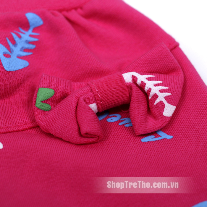 Quần cotton màu đỏ cho bé gái 