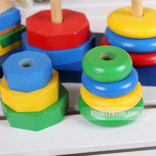 Đồ chơi gỗ xếp hình khối 3 đỉnh Etic C639