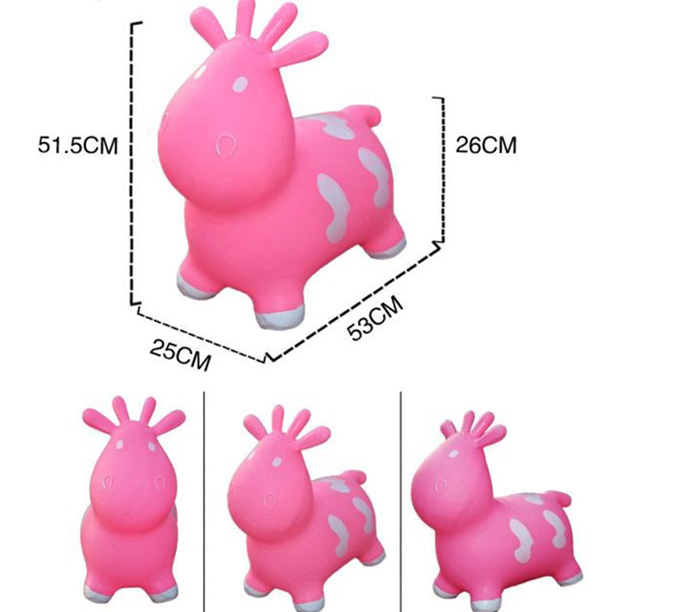 Thú nhún bơm hơi hình bò sữa Toys House