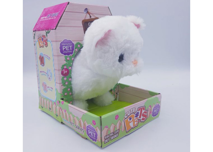 Đồ chơi mèo bông xinh xắn biết đi, kêu meo meo, có nhạc 500517
