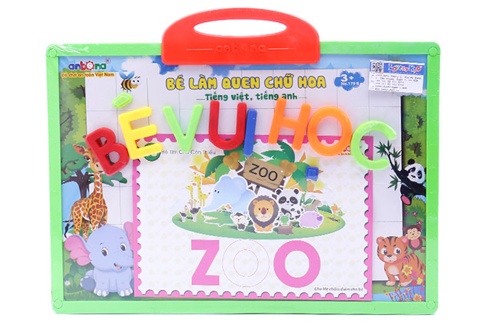 Bảng nam châm Antona No.179B - Bé làm quen chữ viết hoa Anh Việt
