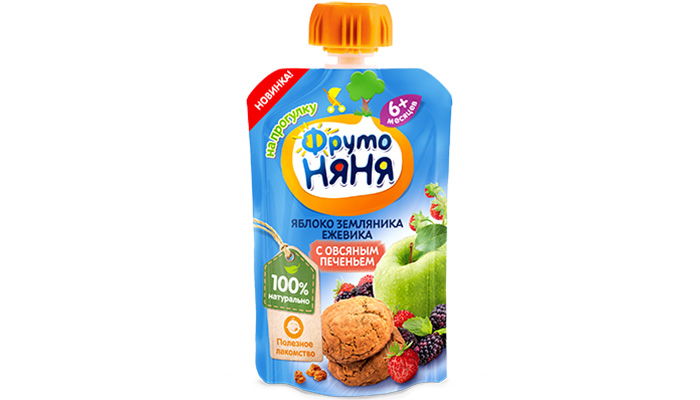 Trai cay nghien vi tao, dau dat, mam xoi den va banh yen mach Fruto Nyanya (90g)
