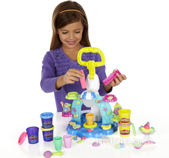 Đất nặn Play Doh - Máy làm kem cầu vồng