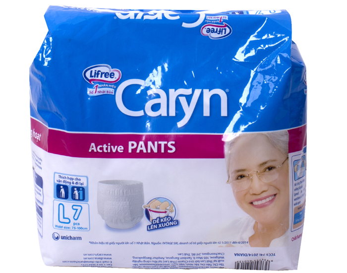 Bỉm quần Caryn cho người lớn (size L, 7 miếng)