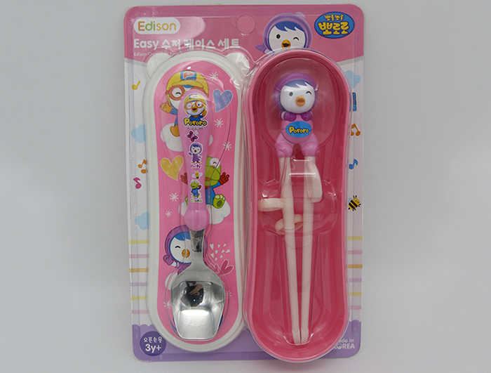 Bo thia va dua tap an cho be Edison hinh Pororo, co hop