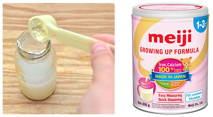 Hướng dẫn pha sữa Meiji Growing Up Formula