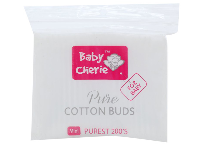 bông tăm trẻ em Baby Cherie (200 que/túi) 
