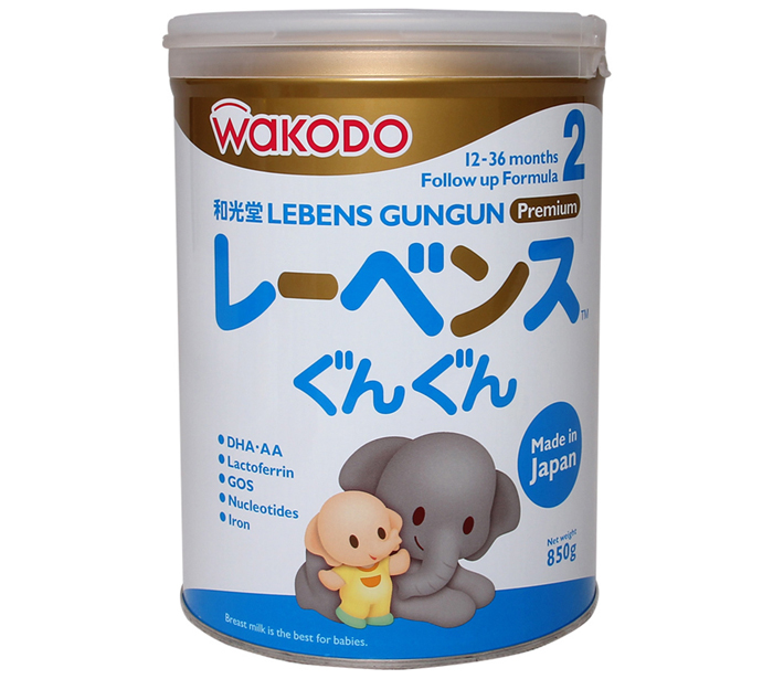 Sữa Wakodo Lebens số 2 850g