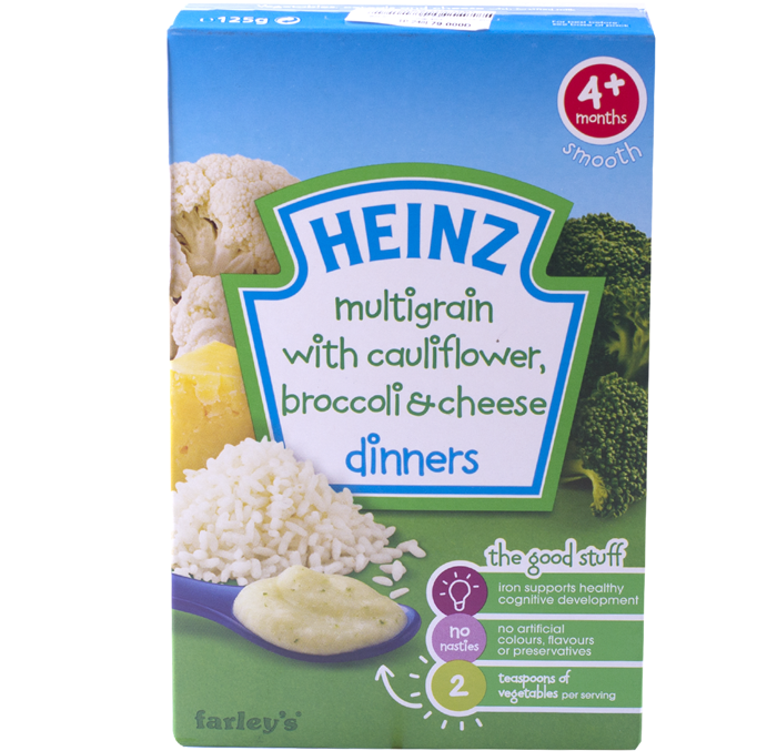 Bột ăn dặm Heinz - Súp lơ bông cải pho mai 4m+