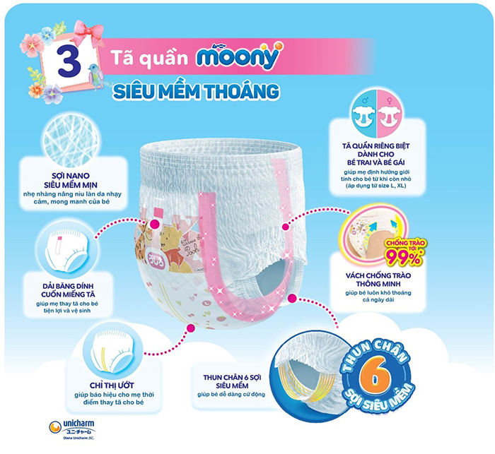 Tã Moony XXL26 bé trai