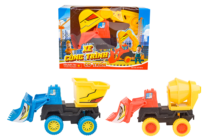 Đồ chơi xe công trình có trớn (bánh đà) HT7873
