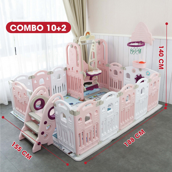Combo cau truot, xich du, quay cui, bong ro Toyshouse WM19086 (10+2)