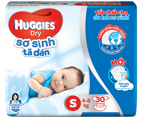 Tã - Bỉm dán Huggies S30 (4-8 kg)
