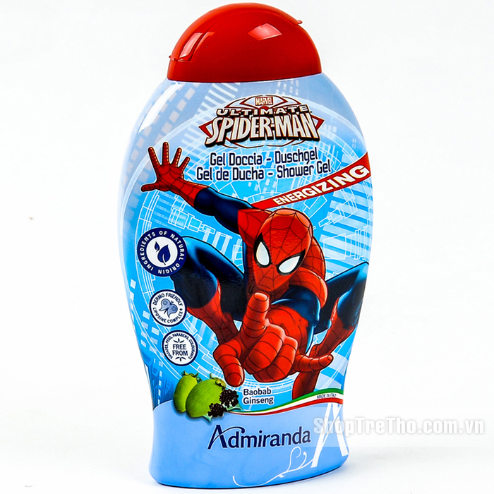Sữa tắm Spider Man cho bé chiết xuất quả Baobal và nhân sâm