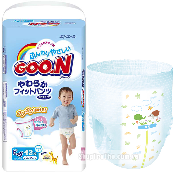 Bỉm Goon nội địa XL42 cho bé trai