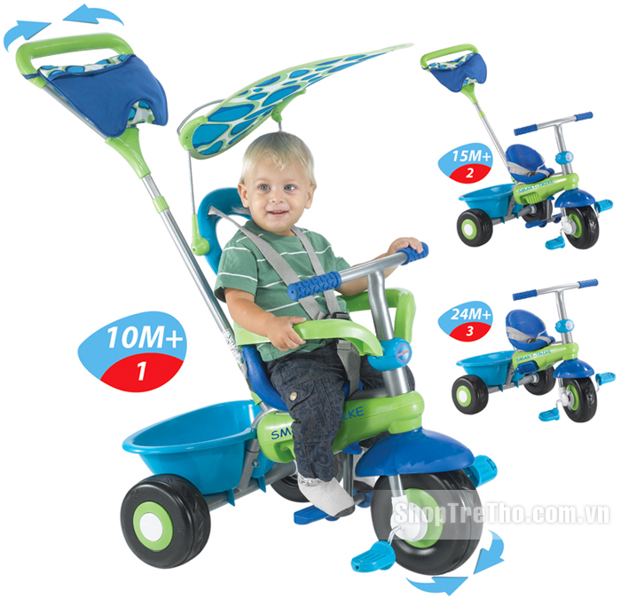 Xe đạp 3 bánh Smart Trike FRESH màu xanh 