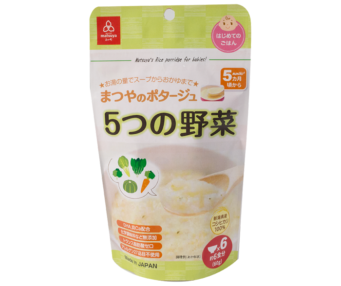 Cháo gạo Koshihikari 5 loại rau Matsuya 60g (5M+)