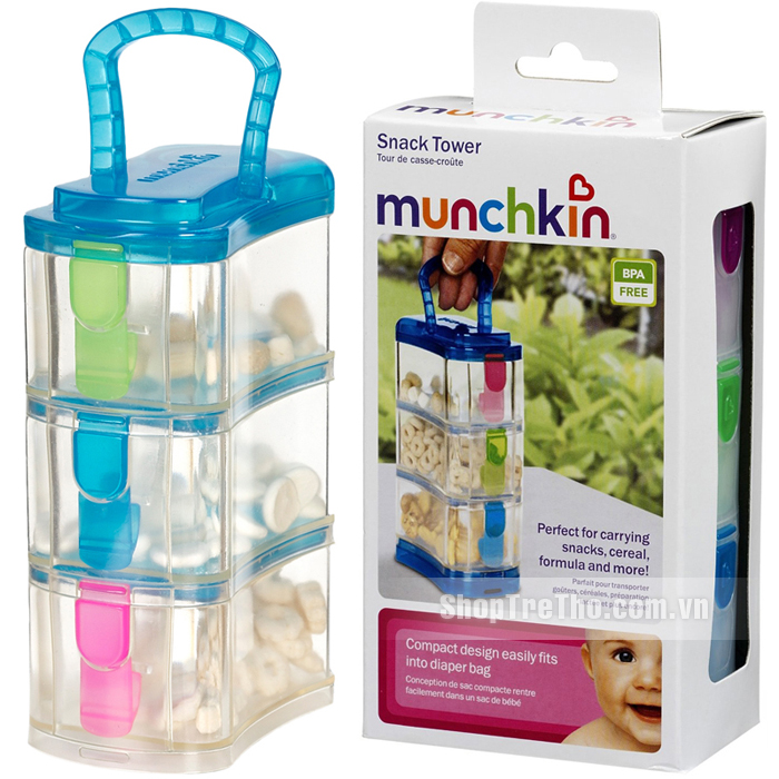 Hộp đựng sữa bột và đồ ăn Munchkin Snack Tower
