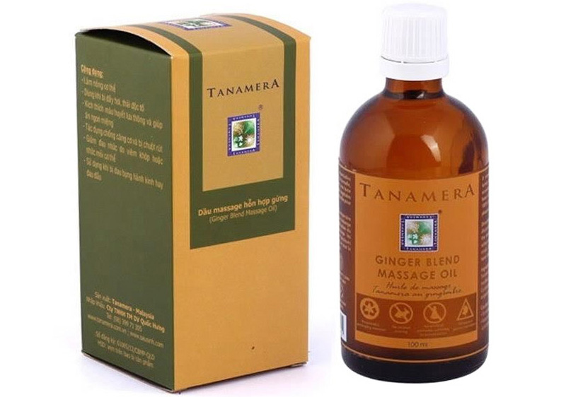 Dầu massage Tanamera hỗn hợp gừng 100ml