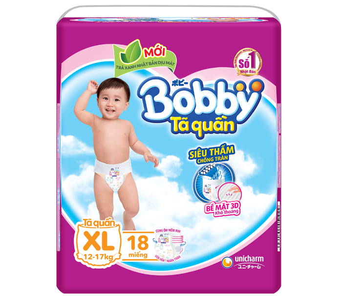 Tã - bỉm quần Bobby XL18