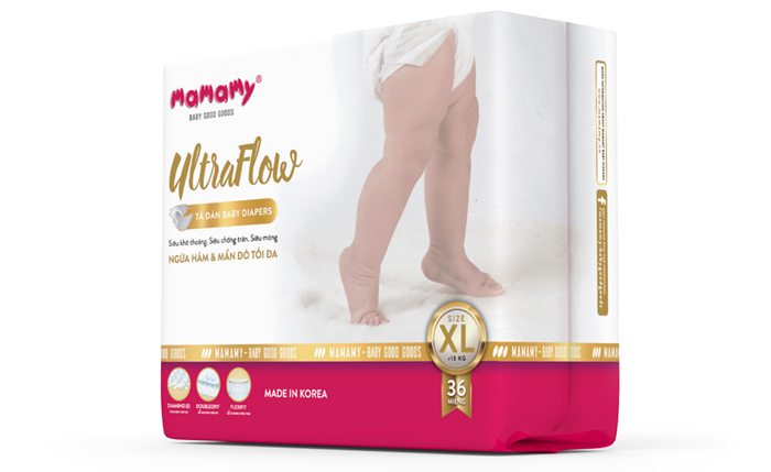 Bỉm tã dán Ultraflow Mamamy XL36 (12-17kg)