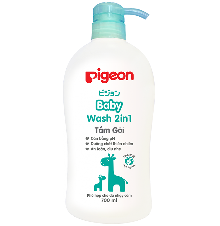 Tắm gội dịu nhẹ Pigeon hương Jojoba 2in1 (700ml) 
