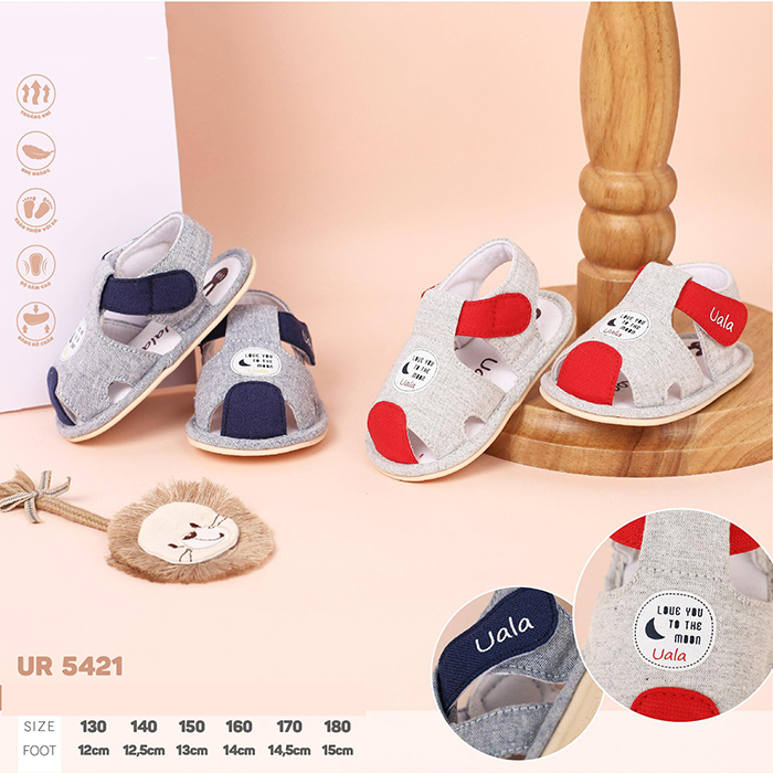 Sandal tập đi đế cao su non Uala UR5421
