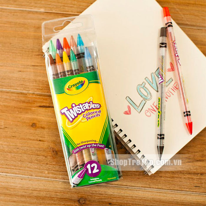 Bút chì dạng vặn 12 màu - Crayola 687408Q000