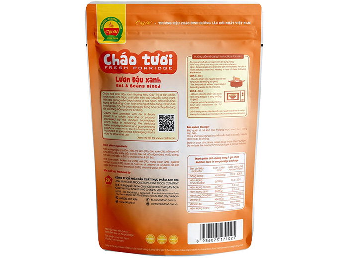 Chao tuoi Cay Thi luon, dau xanh 260g