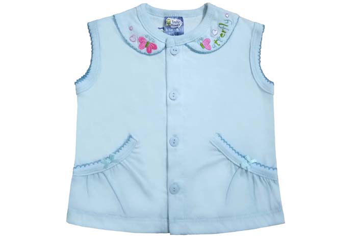Áo gile bé gái Baby Mommy ALN0073 cổ sen