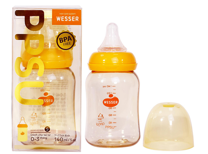 Bình sữa PPSU Wesser cổ hep (140ml) 