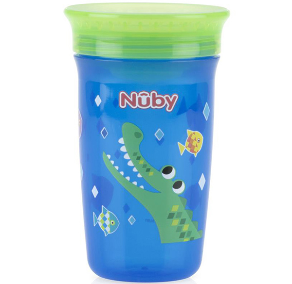 Ca uống nước 360 độ chống tràn không tay cầm Nuby 300ml