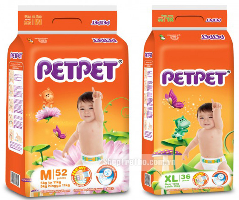 Bỉm Petpet nhiều size: M, L, XL bịch to