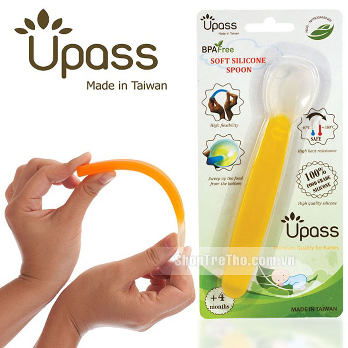 Thìa ăn dặm Silicone siêu mềm không BPA Upass UP3002