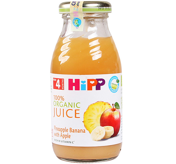 Sinh tố hoa quả HiPP vị táo, dứa, chuối, vitamin C 200ml