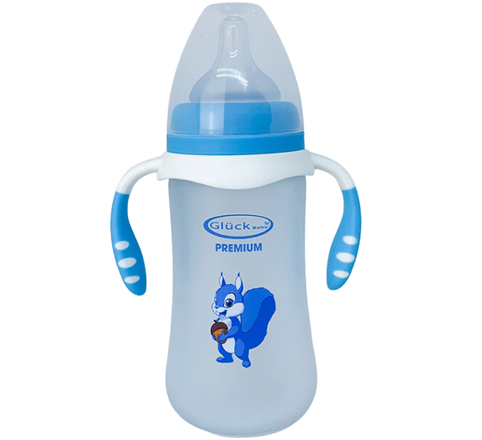 Binh sua thuy tinh boc silicon Gluck 240ml