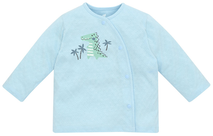 Áo cài lệch dài tay Lullaby NH609P (xanh)