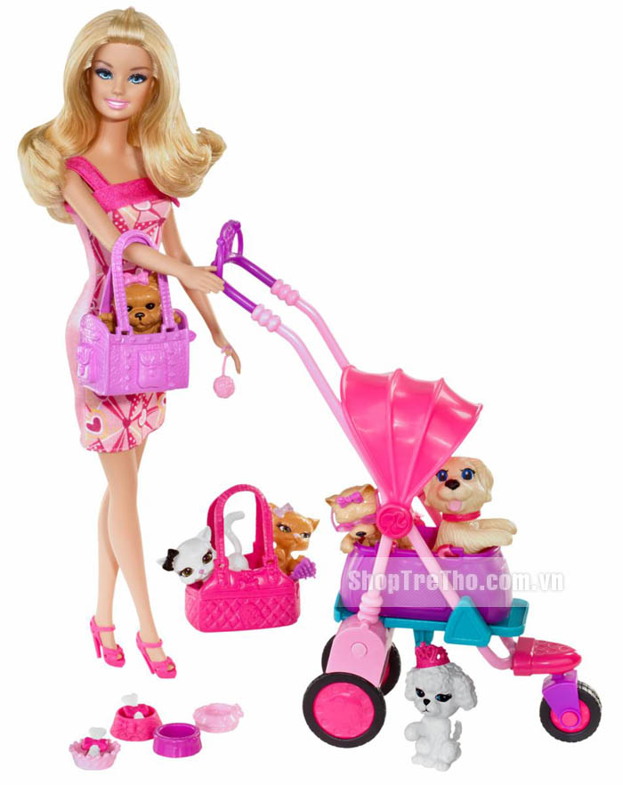 Búp bê Barbie BCF82 cửa hàng thú cưng